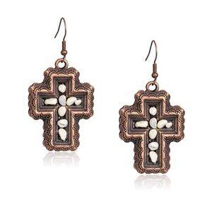 4758 Rustic Couture's Western Turquoise Dangle Earrings Jewelry , Statement
